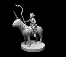Gnome Male Druid on Pocket Unicorn 28mm Scale DND D D Tabletop Miniature