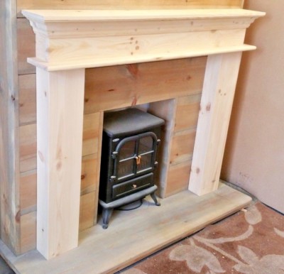 PINE CHUNKY FIRE SURROUND MANTLE FIREPLACE free postage | eBay