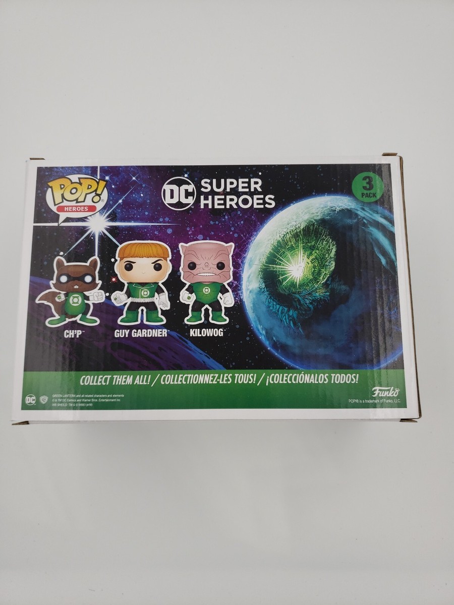 Funko Pop Heroes Ch P Guy Gardner Kilowog 3 Pack Green Lantern Exclusive Dc Legion Of Collectors