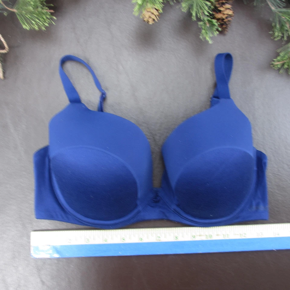 Бюстгальтер DKNY 36D синий на косточках с подкладкой регулируемая застежка сзади - Изображение 2 из 4