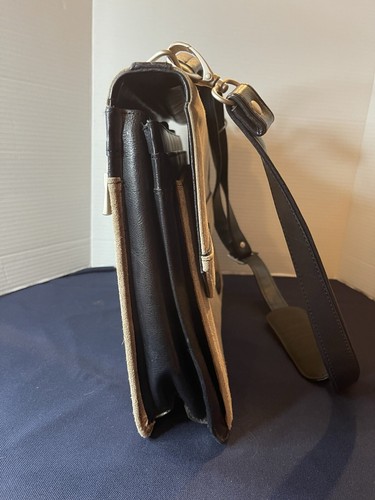 Vintage Stetson Distressed Suede Leather Handled Briefcase Document Bag - Picture 4 of 22