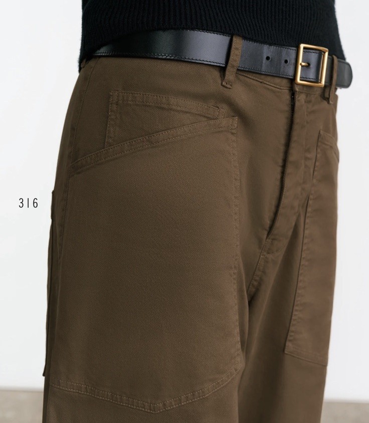 Nili Lotan Shon Pant $375 Coffee Brown Barrel Nwt 2 image 5