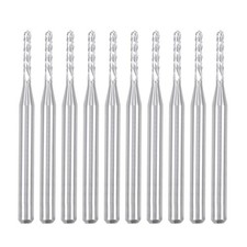 10Pcs 1.5mm Carbide End Mill Engraving CNC Router Bit for PCB Machine,1/8" Shank