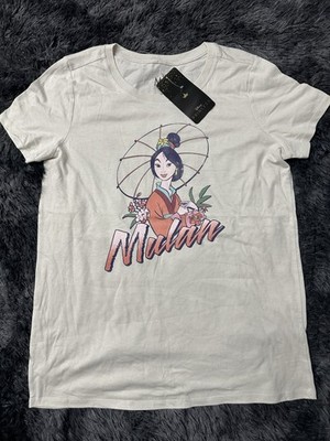 Disney Princess Mulan Size Small White T-Shirt Brand New