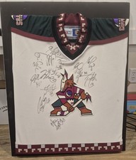 Vintage Phoenix Coyotes Kachina CCM NHL Jersey – Team Signed & Mounted Display