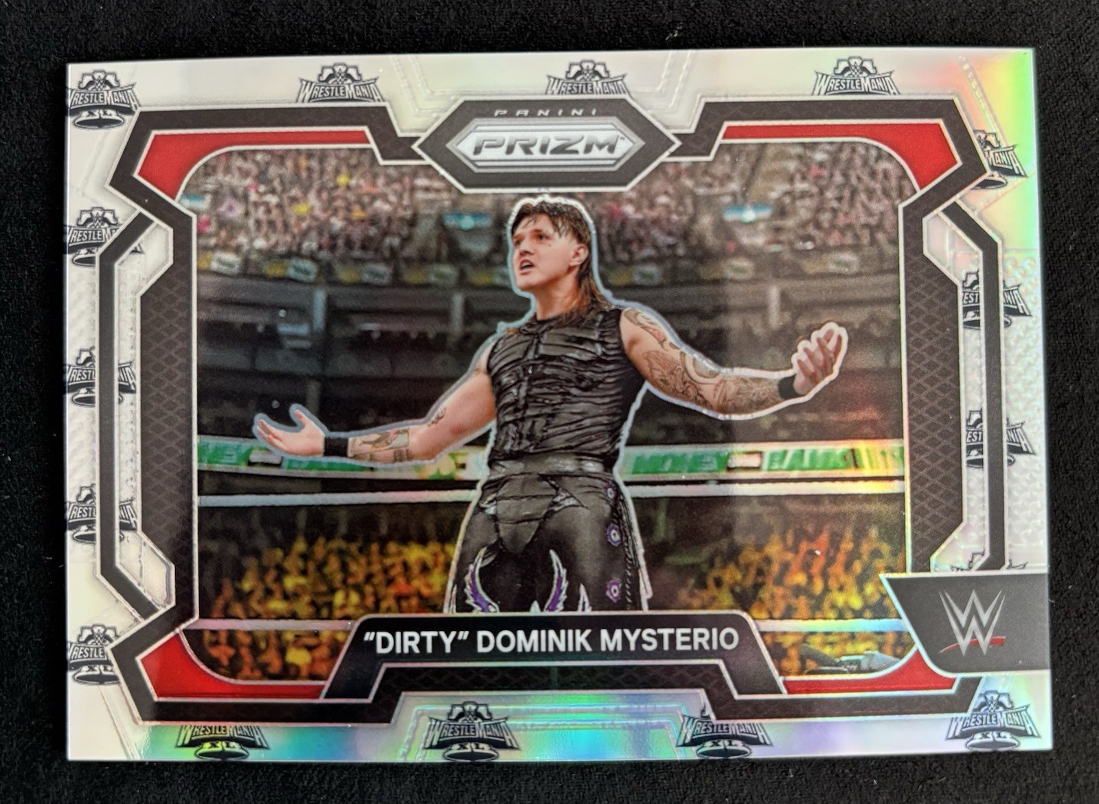 2024 Panini Prizm WWE “Dirty” Dominik Mysterio #4 Wrestlemania Prizm /40