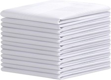 Ohuhu Handkerchiefs for Men, 100 Soft Cotton Hankerchief Machine Wash White...