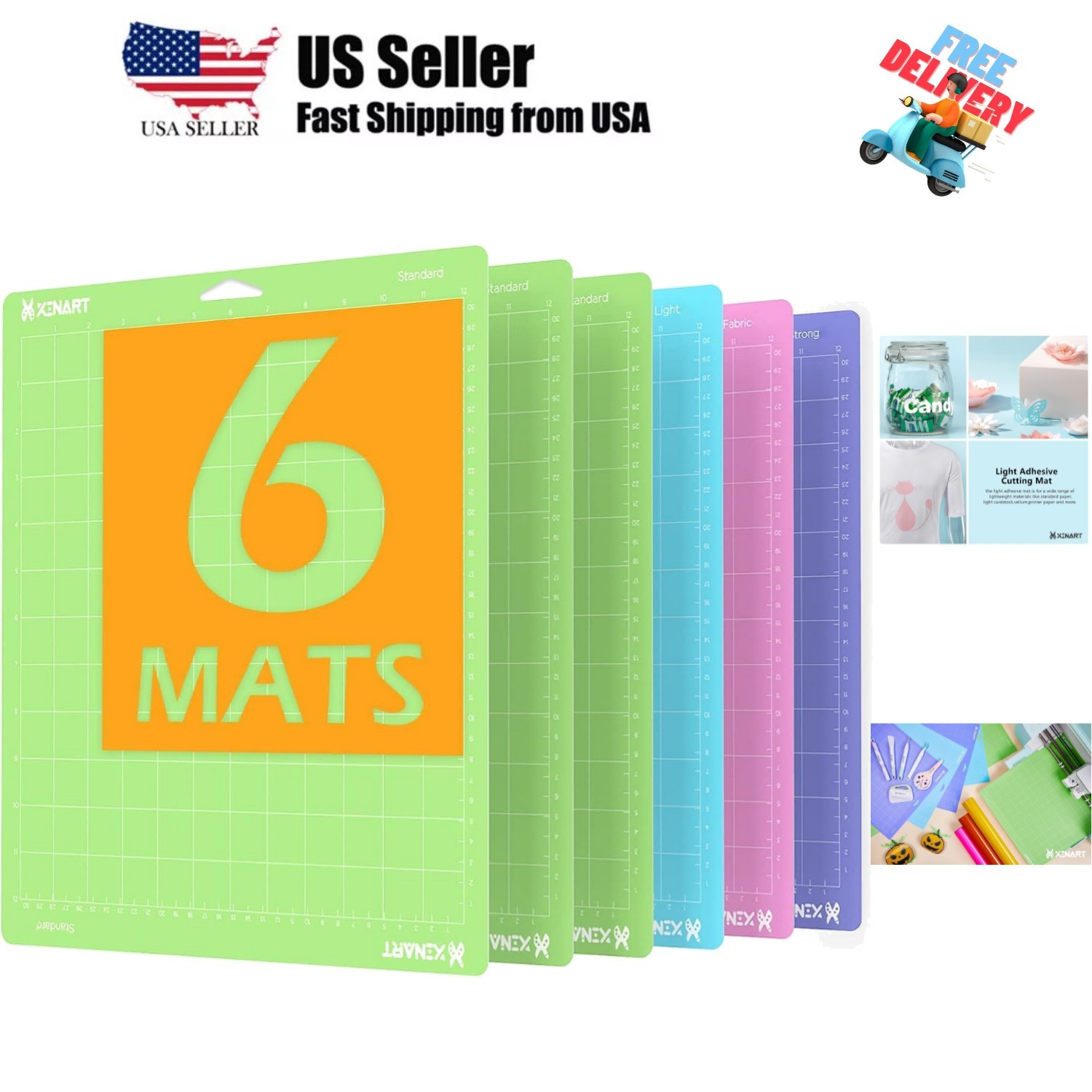 Cutting Mats for Cricut Maker 3/Maker/Explore 3/Air 2/Air/One 12x12 Inch 6pcs...