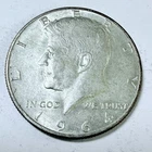 1964 Kennedy Half Dollar • 90% Silver • Circulated Coin - Free Shipping #8207