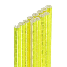 36pcs Bike Reflective Spoke Skins 0.2" Spoke Reflectors Wraps Wheel Yellow