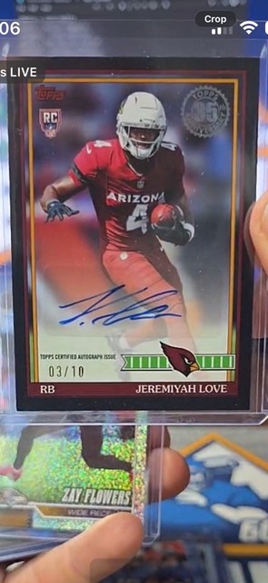 2026 Topps Flagship Jeremiyah Love Auto Black /10 1991 Cardinals Rookie Card
