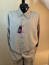    New Men's 2pc Walking Suit - Shirt  Pants Set Size 2XL  Free Matching Dre