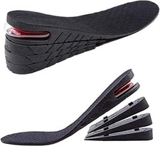 Height Increase Insoles for Men, 4 Layers Shoe Inserts 4-Layer, Black