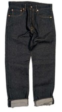 Levi's 501 Original Mens Jeans W32 L32 Dark Indigo Straight Leg Button Fly Denim