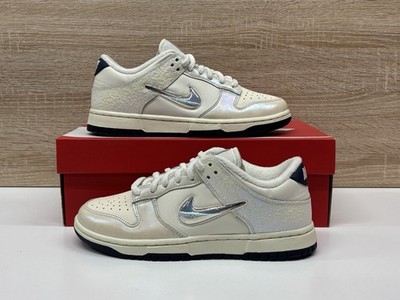 Women s Nike Dunk Low  Soft Pearl  Mini Swoosh Cream White (IM6571 027) New
