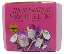 Truly Smoothest Shave Set Scrub Butter After Oil & Razor Pink Lunchbox Smooth