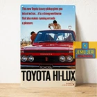 Toyota Hi-Lux Pickup Vintage Metal Poster Tin Sign 20x30cm Wall Decor
