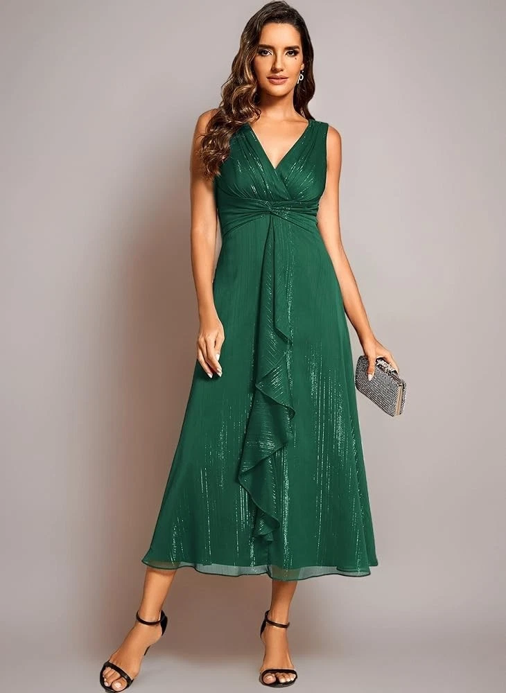 slim fit dress slacks The Pretty Dress Company Hepburn Forest Green Swing Dress Colour: Forest Green, Size: 14 main image 0