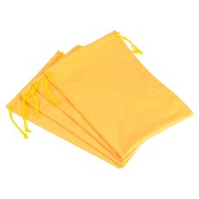 Ski Goggle Bag, 4 Pack Microfiber Snow Goggles Case Drawstring Pouch Yellow