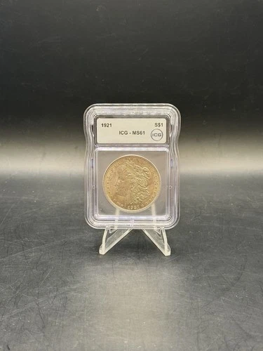 1921 Morgan Silver Dollar MS61 ICG