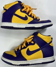 Nike Dunk High GS Lakers Court Purple/Yellow DZ4454-500 Size 6.5Y Women's 8
