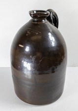 Antique West Troy W.M.E. Warner Albany Slip Glaze Stoneware 2 Gallon Jug
