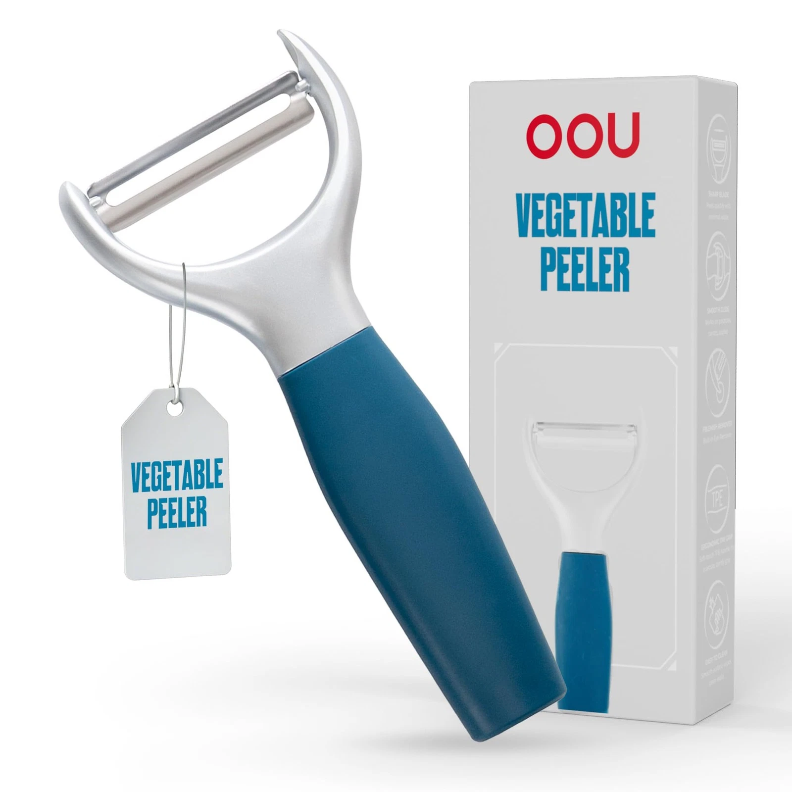 Vegetable Peeler, Stainless Steel Y-Peeler with Sharp Swivel Blade, Premium Z...
