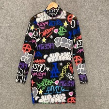 NEW Shein Dress Womens Size Large Mesh Long Sleeve Bodycon Sheer 38601