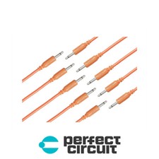 LMNTL 3.5mm Braided Cable 10-pk 48IN Orange EURORACK - NEW - PERFECT CIRCUIT
