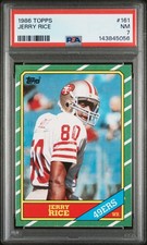 1986 TOPPS #161 JERRY RICE PSA 7