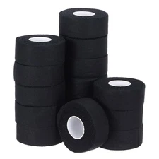 Athletic Sports Tape, Athletic Tape Easy Tear 1 in x 30 Ft, 15 Rolls, Black
