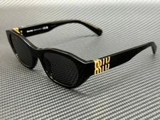 MIU MIU MU A03S 16K08Z Black Grey Women's 53 mm Sunglasses