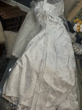White Strapless Mermaid Wedding Dress Full-Length Beaded Corset Back