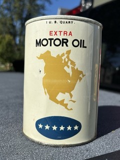 Vintage RARE Clarenty Motor Oil Can Quart Americana Oil Gas Service Station