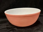Vintage Pyrex Primary Pink Mixing Bowl #404 4 Qt 10.25" White Interior USA