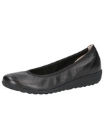 Caprice Damen Ballerinas Aus Leder Plateau, Schwarz (Black Deer), 39 EU