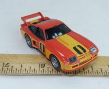VINTAGE AURORA AFX HO SCALE SLOT CAR Chevy Monza GT 0 Red Yellow Works