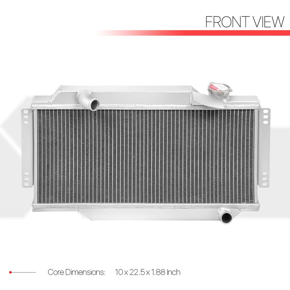 Radiador de rendimiento de núcleo de aluminio de 2 filas para 64-78 Triumph Spitfire manual MT Foto 3 de 4