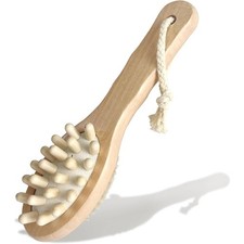 Dry Body Brush for Lymphatic Drainage and Cellulite Massage Natural Bristle