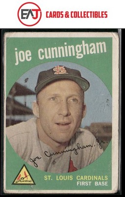 Joe Cunningham 1959 Topps : White/lighter back #285a St. Louis Cardinals
