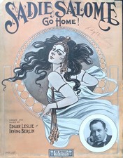 Sadie Salome Go Home Sheet Music Edgar Leslie Irving Berlin Exotic 1909