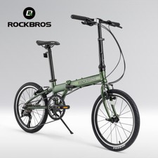 Bicicleta Plegable ROCKBROS 20", Frenos Shimano 8 Velocidades V, Cuadro de Aluminio Ligero