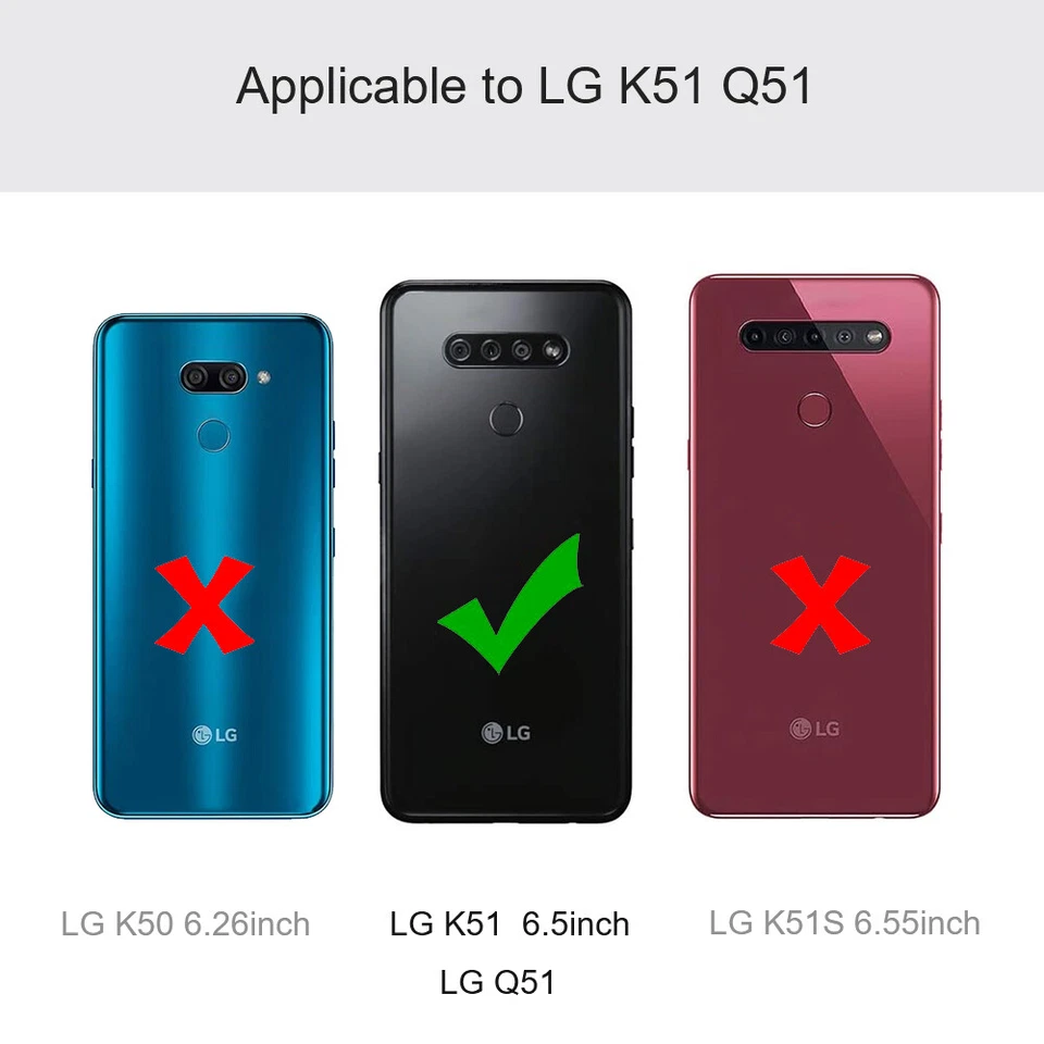 Funda para LG K51 LG Q51 Funda Protectora de Pantalla Híbrida Exterior Clip de Cinturón  Foto 2 de 2