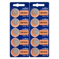 Murata CR1632 3 Volt Lithium Coin Cell Battery 10 Batteries 