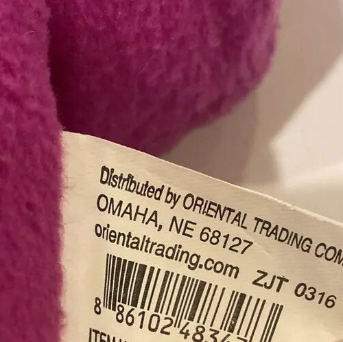 "Oriental Trading Co Alien juguete suave de peluche animal de peluche verde magenta 9""" - Imagen 3 de 4