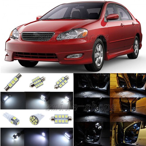 6pcs Xenon White LED Interior Lights Package Fit For 2000-2008 Toyota Corolla - Picture 1 of 10