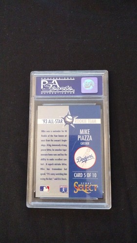 1993 Select Rookie Traded All Star Mike Piazza PSA 9 Mint - Picture 2 of 2