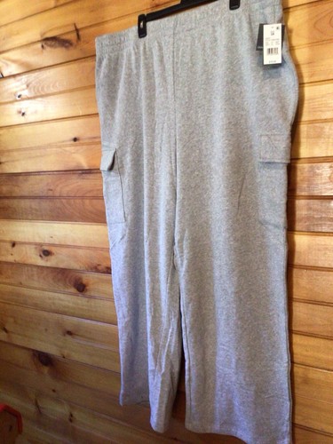 Grayson Threads Women’s 3X Heathered Gray Wide Leg Sweat Pants Joggers NWT - Picture 3 of 8