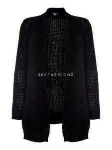 black chunky cardigan plus size