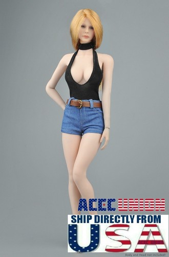 1/6 Sexy Bodysuit Denim Shorts For 12 